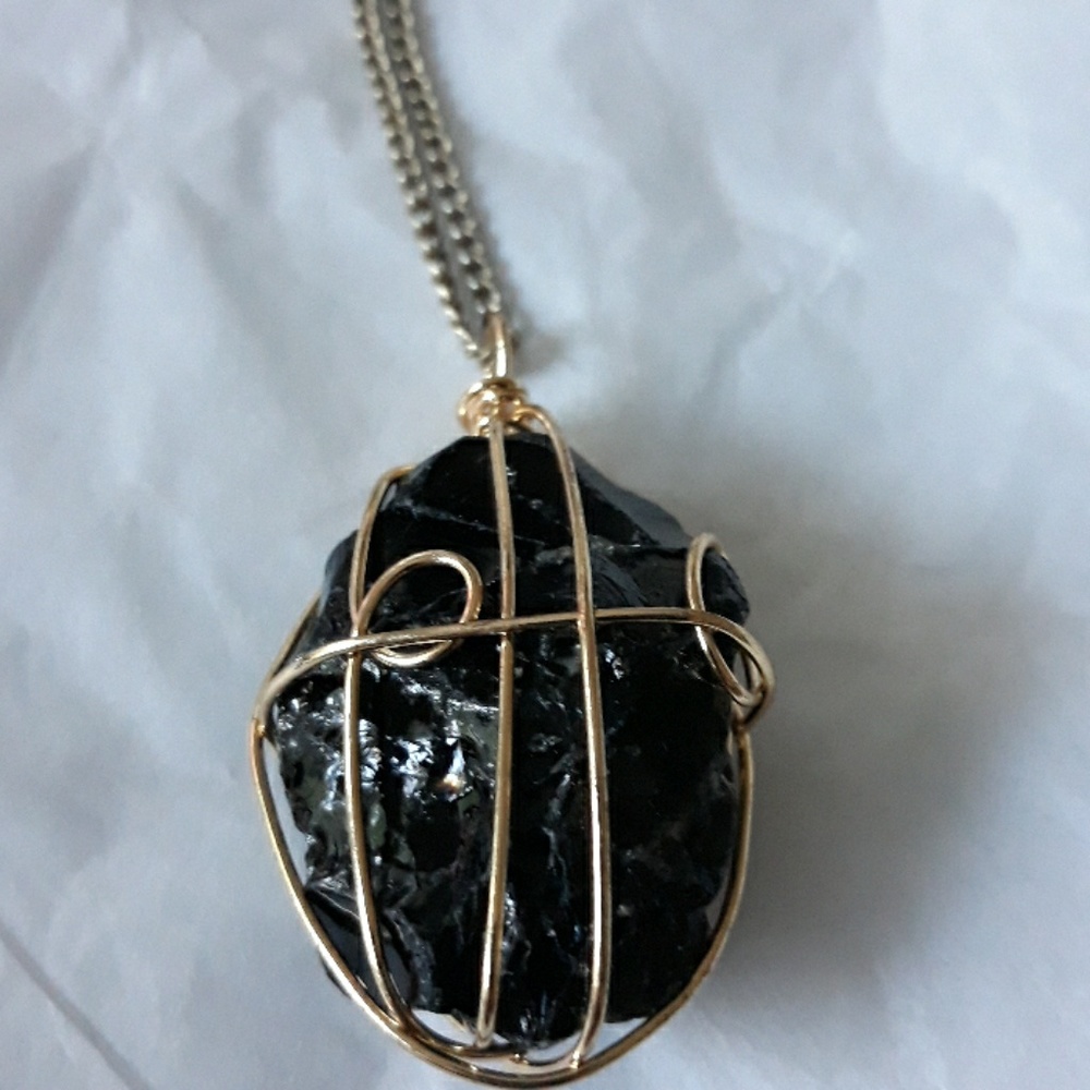 Black quartz necklace